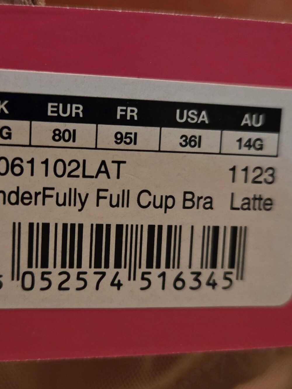 Curvy Kate Wonderfully Full Cup Bra in Latte size 36I NEW WITH TAGS - Picture 5 of 6